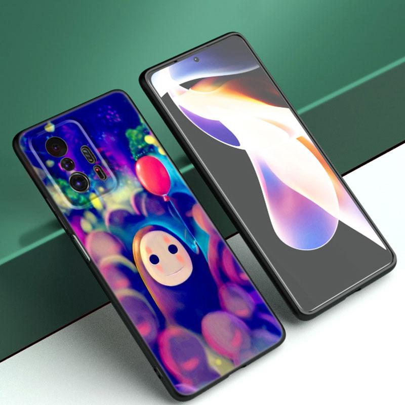 Studio Ghibli Totoro Phone Case For Xiaomi Mi A2 8 9 SE Note 10 10T 11 12 Lite 9T 11T 12S 12T Pro A3 6X 12X Soft TPU Black Cover