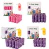 Degradable Pet Waste Bags With Strawberry Print For Outdoor Dog Walking And Cleanup