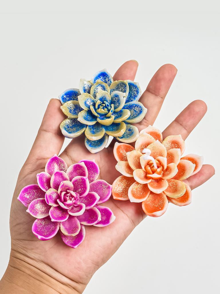 DIY Succulent Cactus Silicone Candle Mold 3D Flower Aroma Plaster Crafts Make Handmade Soap Chocolate Candy Cake Baking Tools