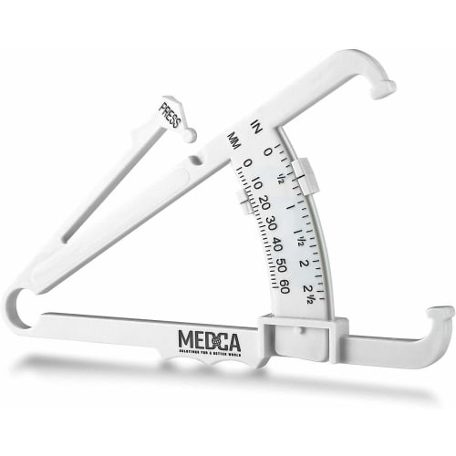 Body Tape Measure and Skinfold Caliper Body Fat Monitor Set - (Pack of 2) - Double Sided Body Tape Measures (150 cm /60 inches) - Skin Fold Body Fat A