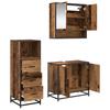 Bathroom Furniture Set with Drawers 3 Pcs Reclaimed Wood Effect Particleboard