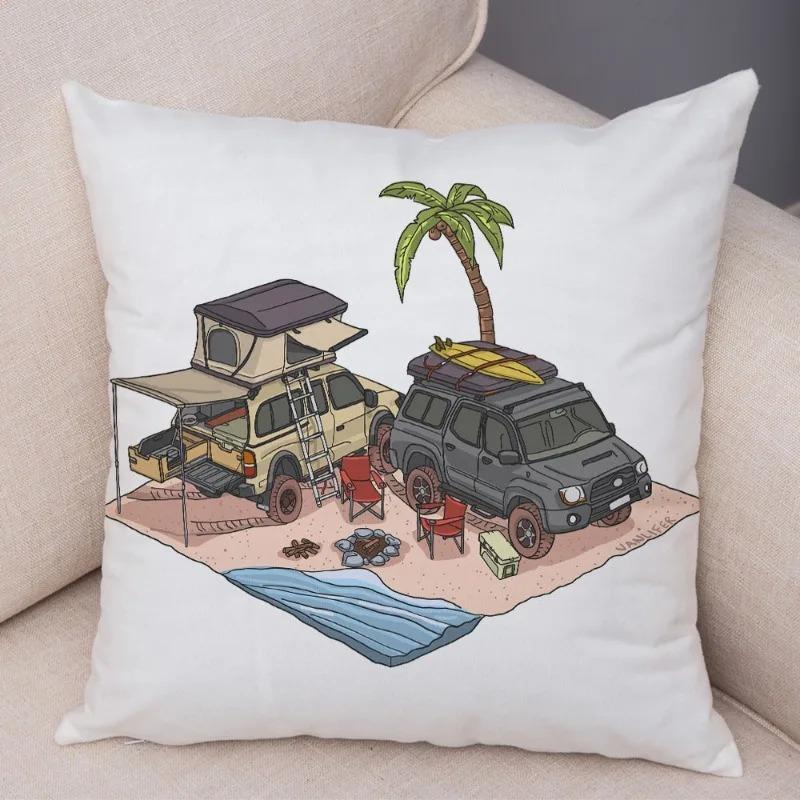 Cartoon Toy Car Decorative Pillowcase Car Ornaments Office Living Room Sofa Home Pillowcase