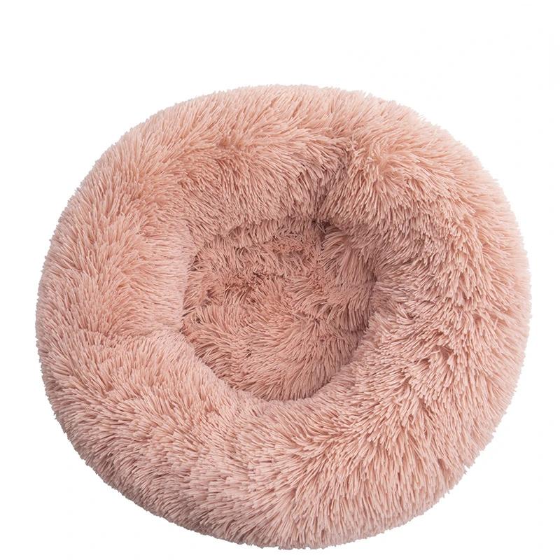 Cama redonda para mascotas de 40 a 80 cm para perros grandes, cama súper suave para gatos, casa de felpa larga para perros medianos, cama cálida para dormir en invierno