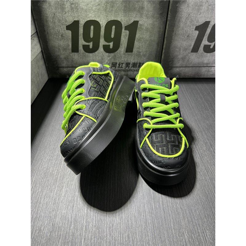 Zapatos casuales de malla transpirable, de caña baja, con suela gruesa, para primavera, nuevos, con diseño de espíritu