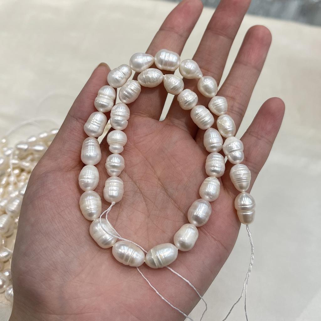 1 String A Natural White Freshwater Rice Pearls Multi Sizes, 36cm Strand, Quality Craft Beads for Custom Handmade Jewellery Projects