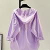 Oversized Tops Long Sleeve Fashion Korean White Blouse Women Shirt Hooded Casual Cotton Blouses