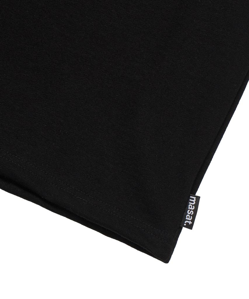Masateu Small Pocket Bermuda Sweat Pants _ Black