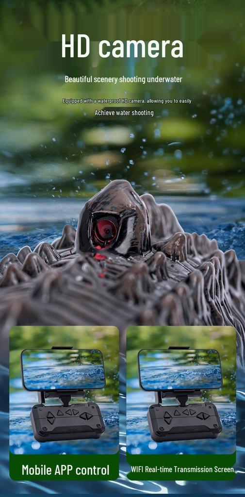 S11 4DRC Electric Camera Remote-Control Dinosaur Boat with Water Spray Toy for Kids