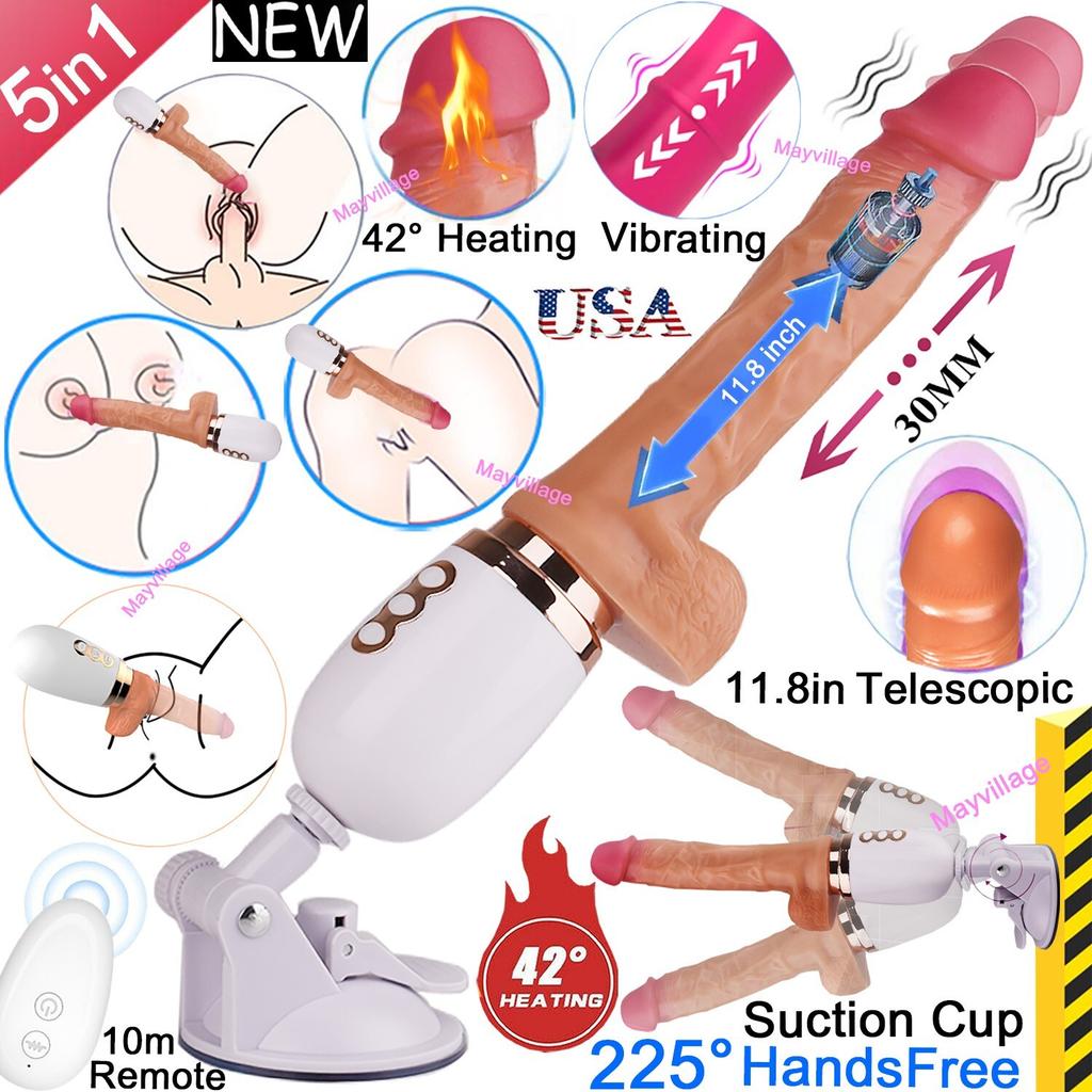 Electric Dildo Gun Sex Machine Simulation Telescopic Vibrator Female Masturbation Automatic Machine Female Sex Toy For Women
