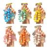 Keychain Strong Load-Bearing Macaron Color Beads Key Chain with Glitter Cicada Pendant Portable Anti-Lost Mobile Phone Chain Bag Hanger