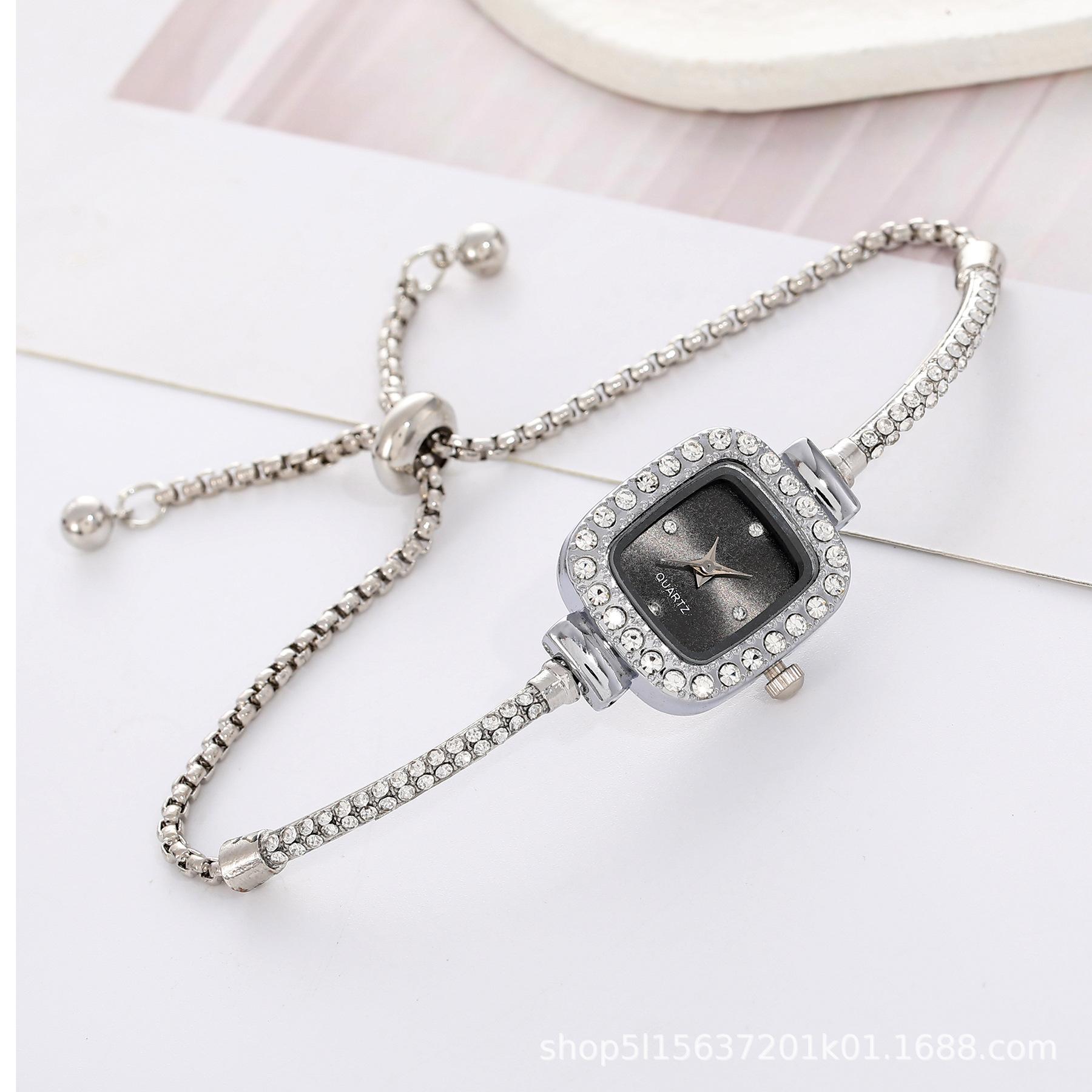 

Женские часы-цепочка со стразами, браслет, наручные часы, кварцевые часы, подарок