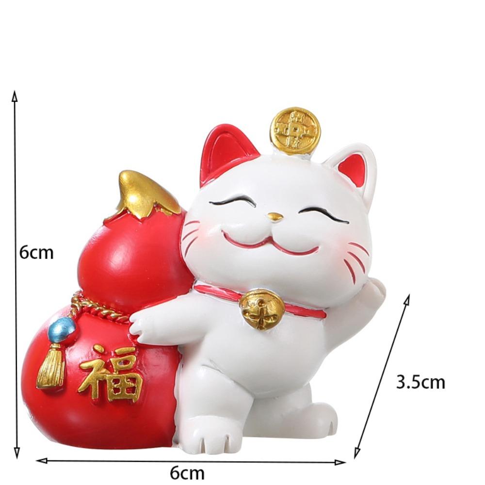 Japanese Lucky Cat Figurines Creative Car Ornaments Gifts Auto Interior Ornament  Office