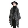 Autumn And Winter New Cashmere Cape Cashew Flower Fashionable Warm Split Shawl