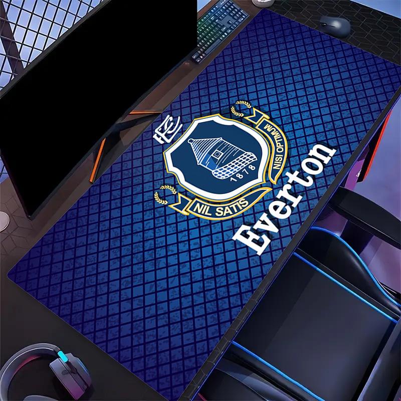 Everton FC Druck Kissen Rutschfest Laptop Tablet Großes Mauspadd XXL Matte Mini-PC Spielmatte Mit Verriegeltem Rand