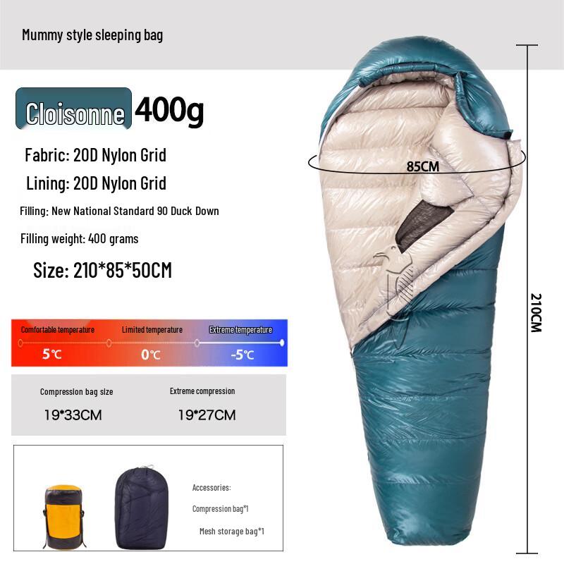 Great Skua Outdoor Mummy Down Sleeping Bag