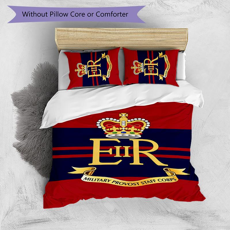 British Royal Artillery 3pcs Bedding Set Duvet Cover Closure Includes 1 Duvet Cover & 2 Pillowcases for All Seasons Bedroom Home Dorm Decor