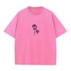 Cotton T-shirt Vintage Short-sleeved Rose Y2K American Retro T Shirt Men Women Summer T-shirts