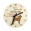 Akita, Akita Inu - Clock with Dog, Wooden Clock with Engraving, Personalised Clock by