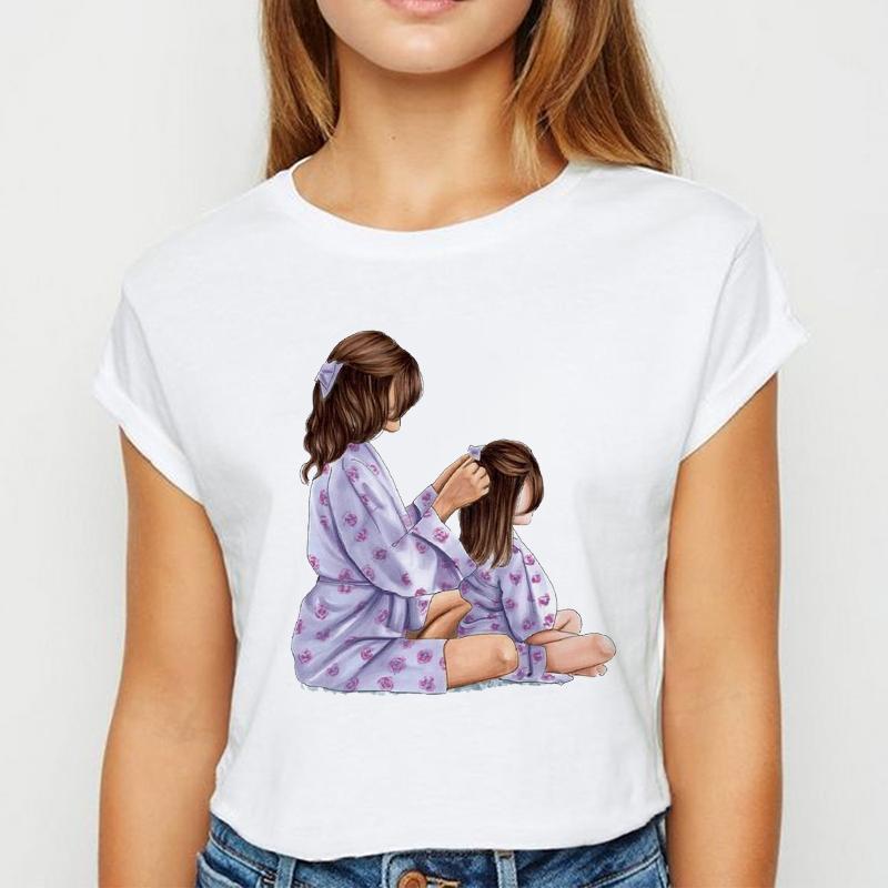 T-Shirts Women 90S Casual Ladies Cute Girls Fashion Clothes Graphic Tshirt Top Elegant Lady Print Leisure Female Tee T-Shirt