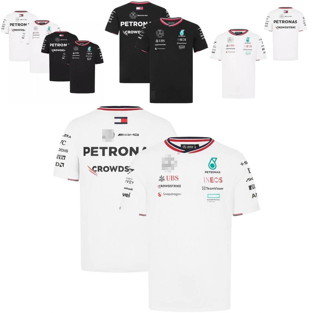 Stylish 2024 F1 -benz Team Short Sleeve T-shirt With Comfortable Loose Fit