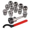 Precision ER32 Collet Chuck Set   MT2 Shank Handle Holder   Spanner for Milling Machine with Box