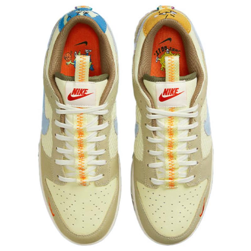 Nike Dunk Retro "cartoon" Classic Low-top Skate Shoes Men's Brown Yellow