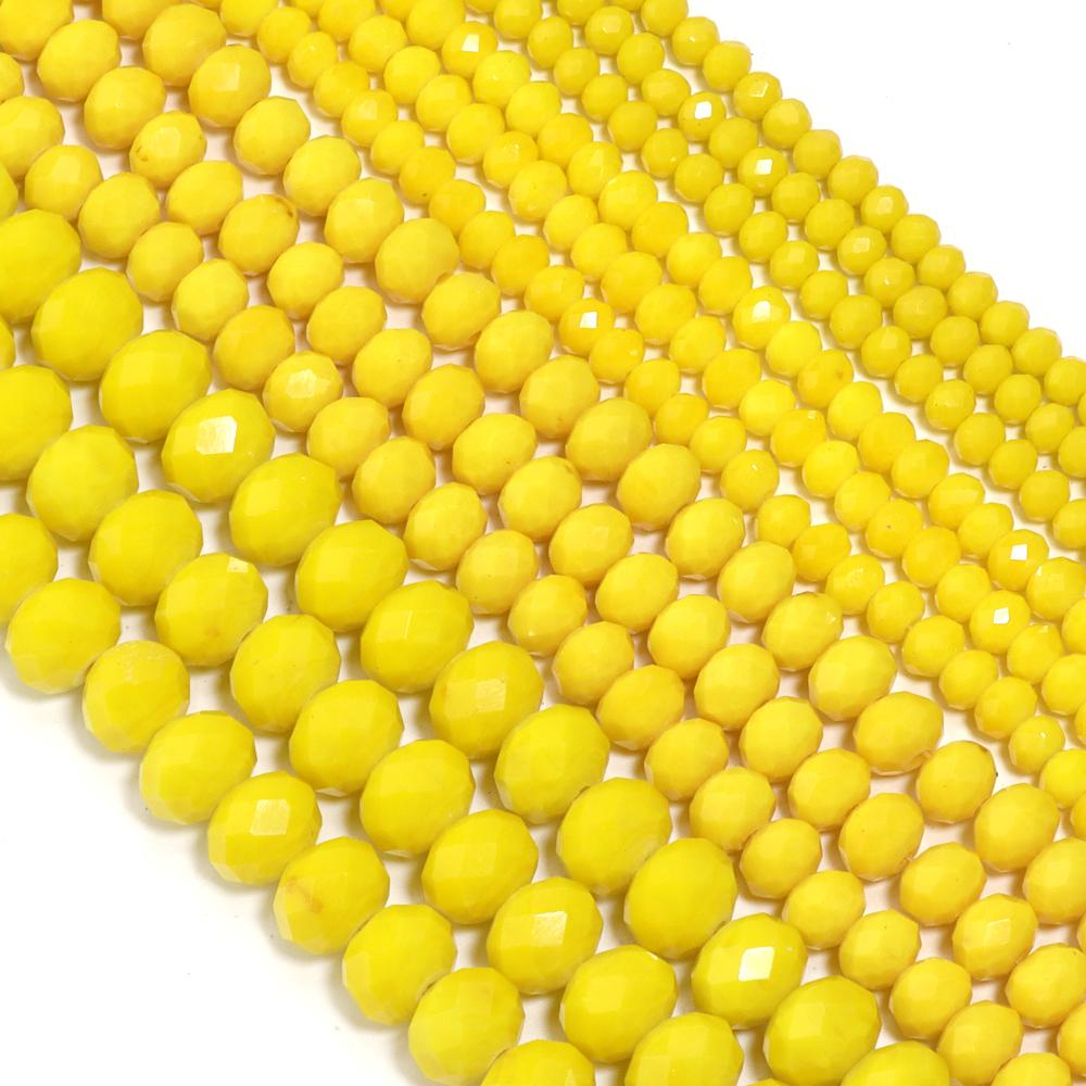 3/4/6/8/10mm Multicolor Crystal Glass Faceted Beads Rondelle Spacer Flat Abacus Bead For Jewelry Making DIY Necklace Accessories