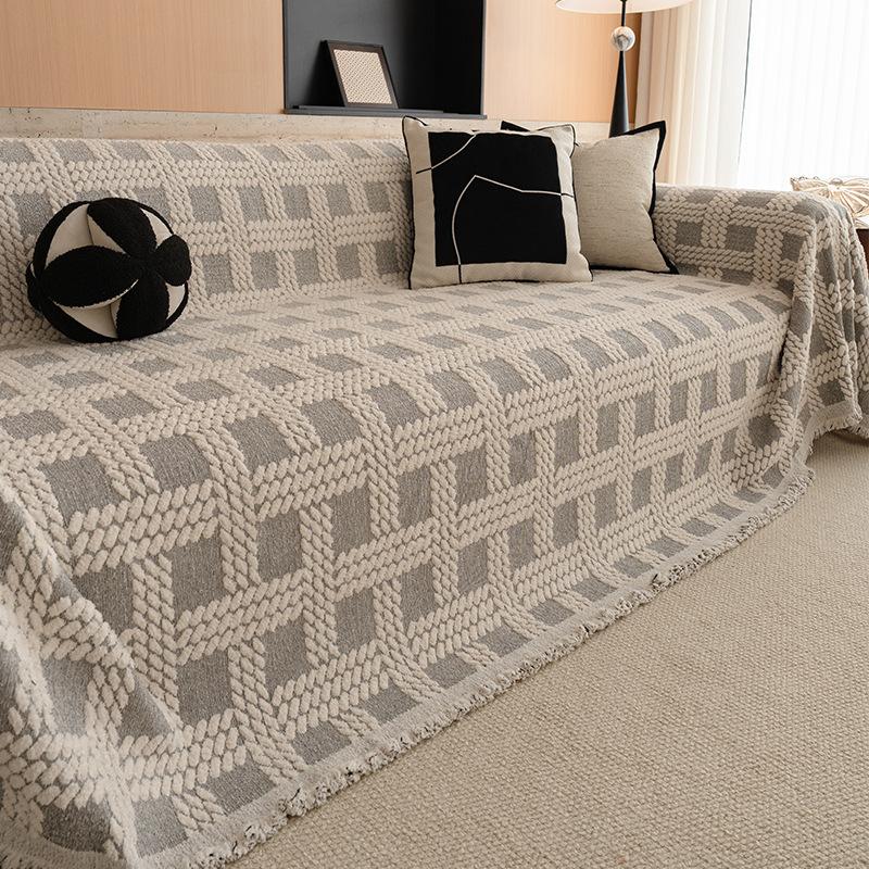 Hemively thickened sofa towel autumn and winter cover cloth towel non-slip sofa blanket anti-cat scratch
