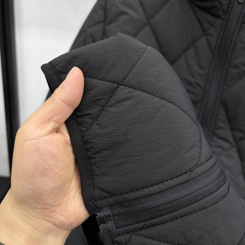 2025 Men's Hooded Winter Cotton Jacket - Solid Color, Warm, Casual, High Quality