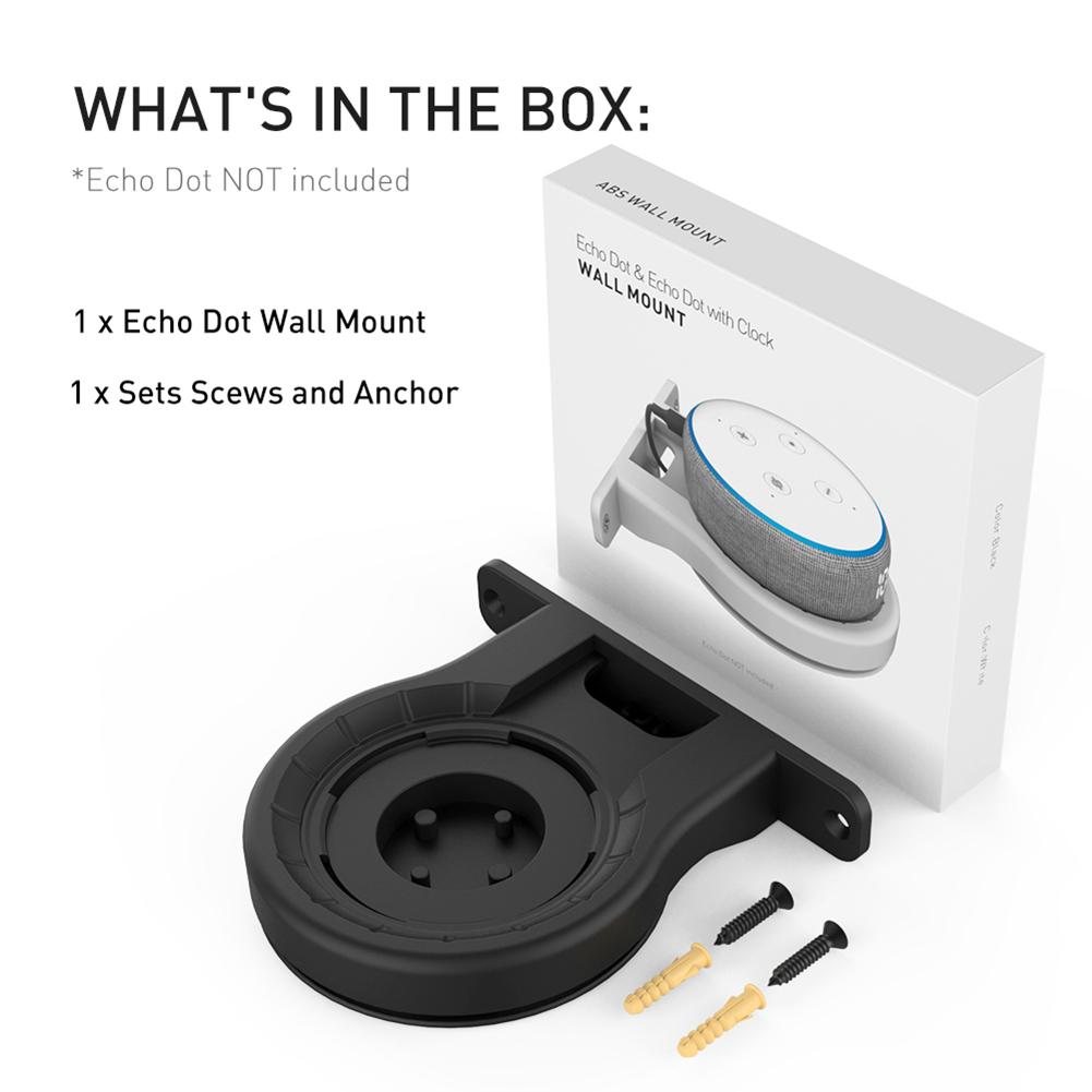Wall Mount Holder for Amazon Echo Dot 3rd Generation Smart Home Speakers Built-in Cable Management Space Saving Bracket