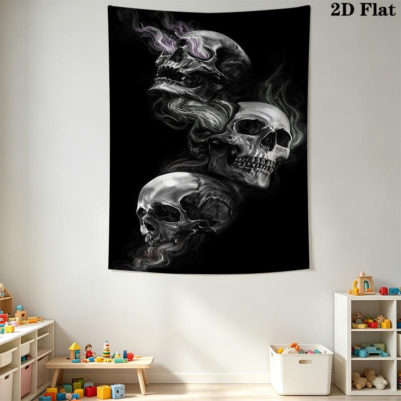 Dark Fantasy Tapestry Gothic Skull Snake Art Tapestry Background Cloth Wallmounted Wall Covering Decoration Background Cloth Work Of Art