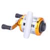 Deukio Portable Winter Ice Fishing Reel Wheel with Wire Outdoor Casting Tackle (Golden)