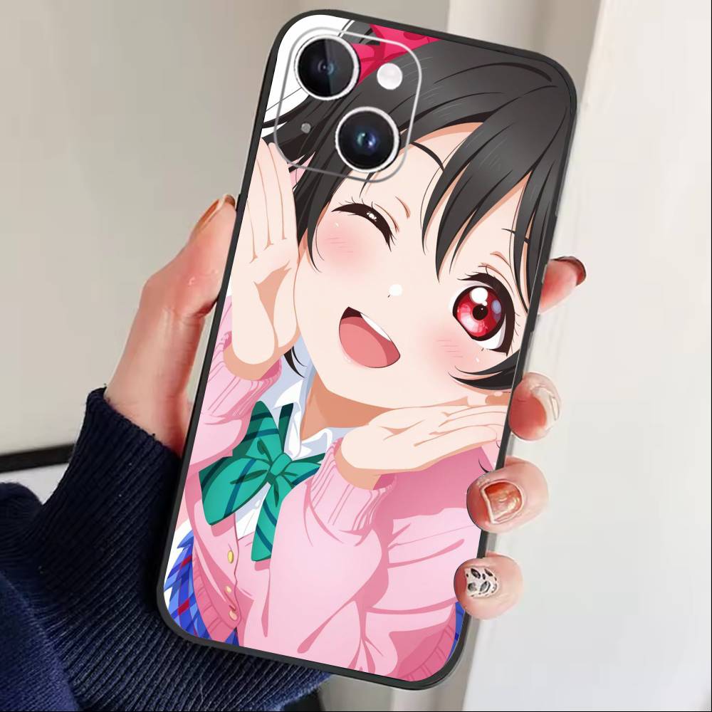 Love Live-Yazawa Nico Phone Case For iPhone 17 16 15 14 13 12 Max Plus Silicone Black Cover