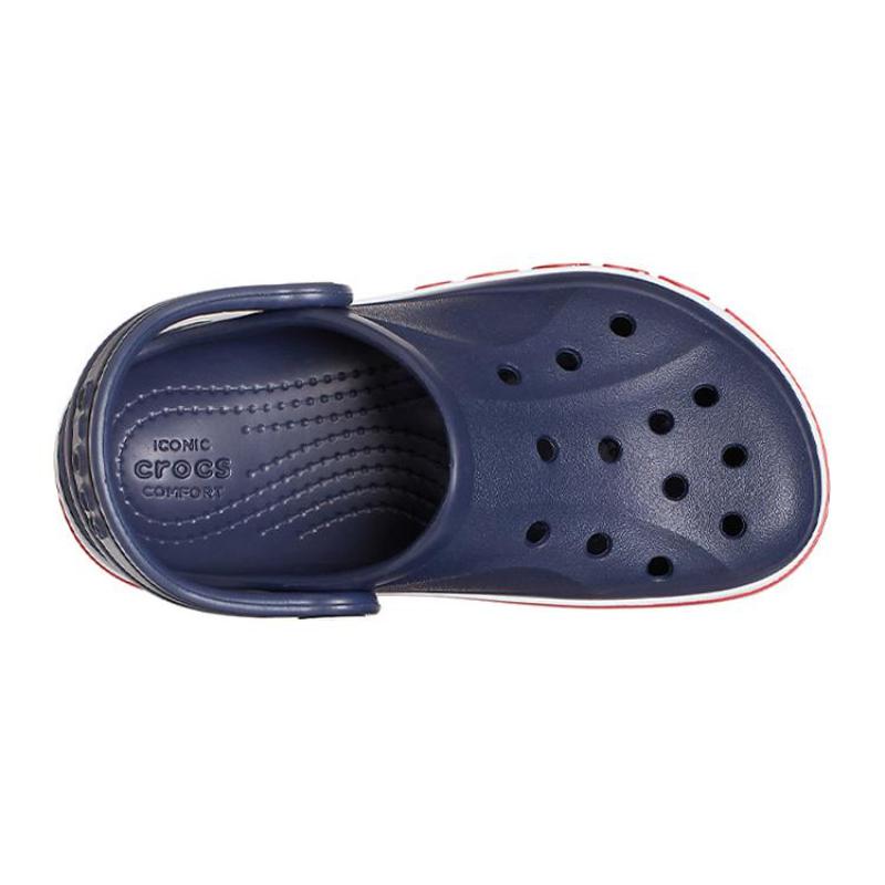 Crocs Bayaband Clog Versatile Non-Slip Shock-Absorbing Abrasion Resistant Sandals Black, Red and White Children's Model