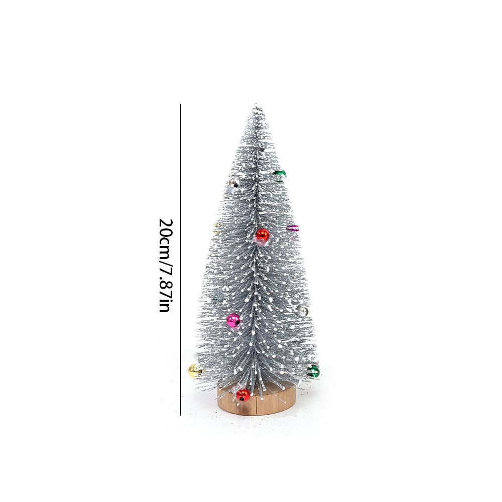 1pc 10cm/20cm Mini Christmas Tree Wooden Home Table Top Decor for Christmas Party New Year Home Supplies