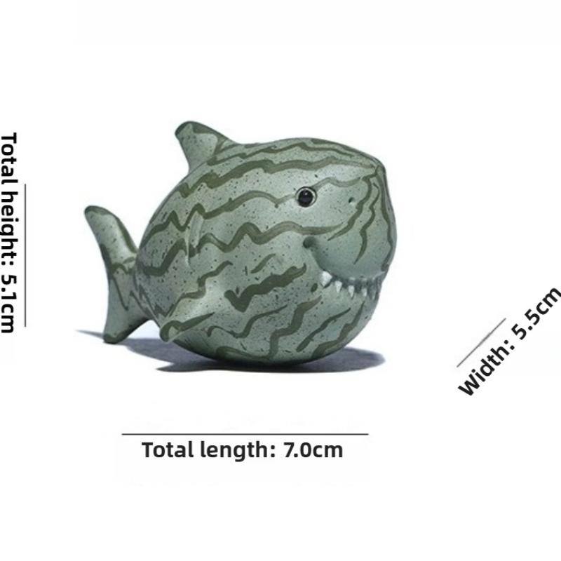 Tea Pet Watermelon Shark Tea Table Tea Table Ornament Boutique Can Be Raised Handmade Tea Set Accessories Shark Melon Sculpture