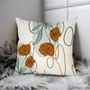 Boho Botanical Floral Print Square Decorative Cushion Cover Pillowcase for Modern Nursery Bedroom Decor