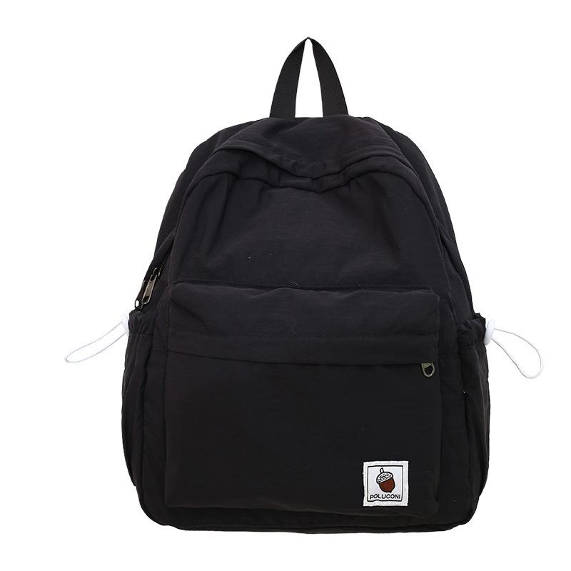 New Trend Lightweight Contrasting Color Backpack Simple Middle School College Student Commuting Schoolbag Large Capacity Travel Outdoor Backpack