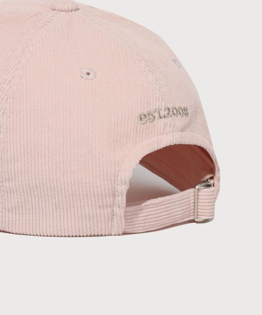 COVERNAT WOMAN [Standard Fit] Clover Heart Corduroy Wappen Ball Cap Pink