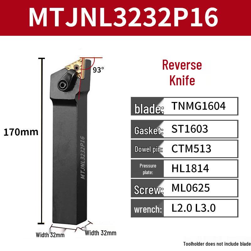 CNC Tool Holder: Peach-Shaped Face Turning Tool MWLNR/MTJNR20