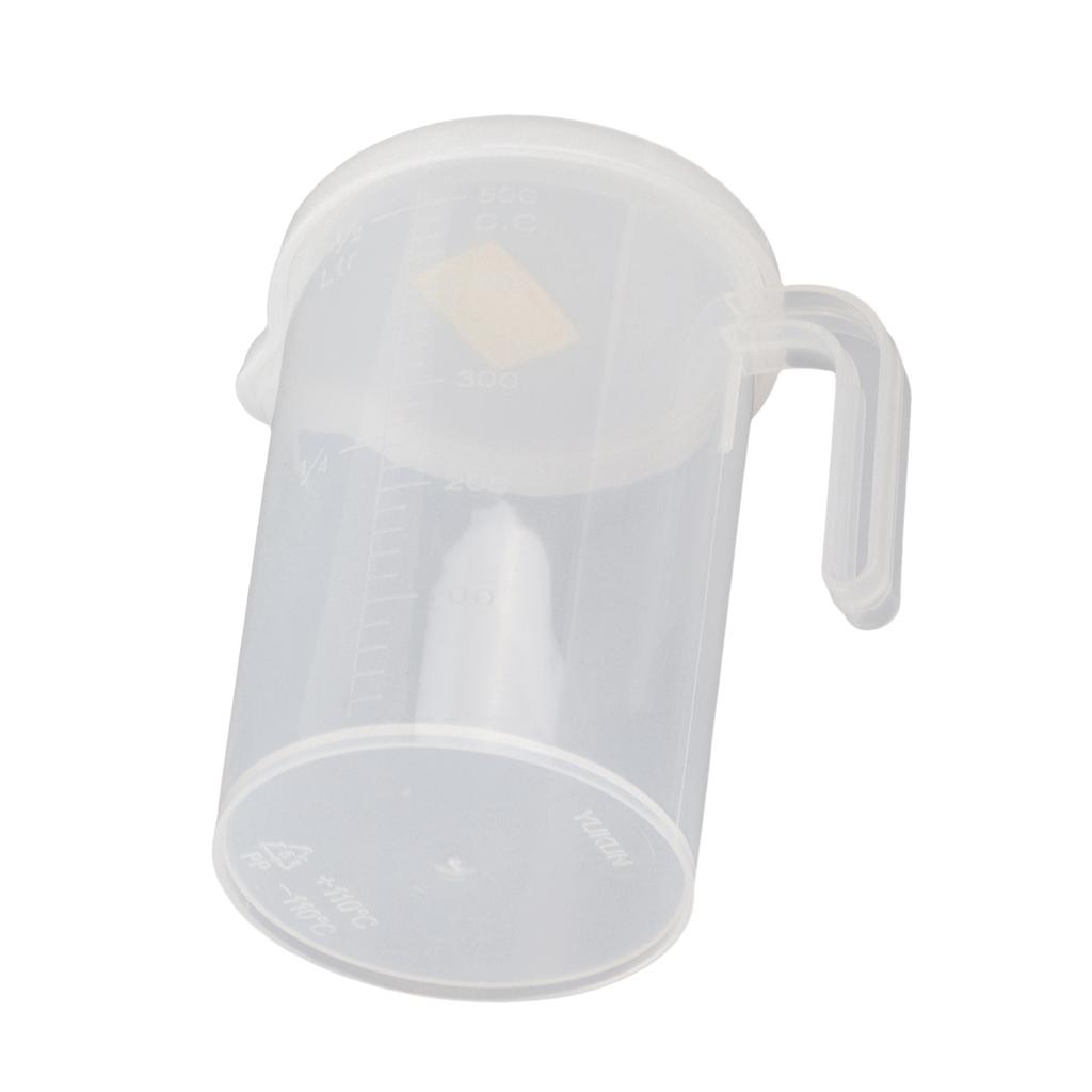 500ml 1000ml Clear Plastic Measuring Cups with Lid Kitchen Cooking Baking Accessaries