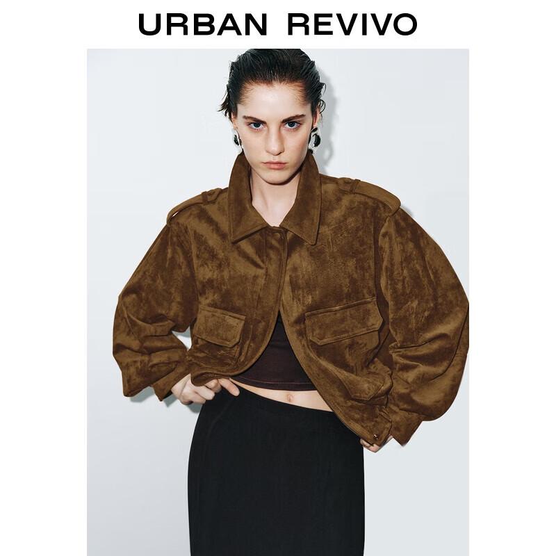 

Женская городская куртка из замши в стиле ретро M