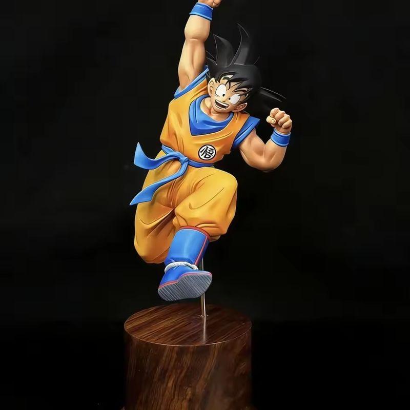 In Stock Dragon Ball Goku Anime Figures 26cm Son Goku Jump Figue Pvc Statue Room Ornament Collection Model Toys Gifts