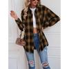 Damska koszula w kratę z długim rękawem Jesień i Zima Nowa Casualowa Luźna w Stylu Boyfriend Podkoszulek Jednorzędowy Kardigan z klapami