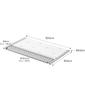 Yamazaki Foldable Dish Drainer with Silicone Size W42 x D26 x Includes a tray for draining small foldable and Tray, S, White, Approx. H0.8cm, items,