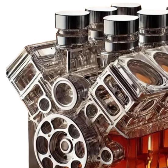 V8 Engines Whisky Bottle Creative Wine Decanter Decoration Personalized Whiskey Bottle Home