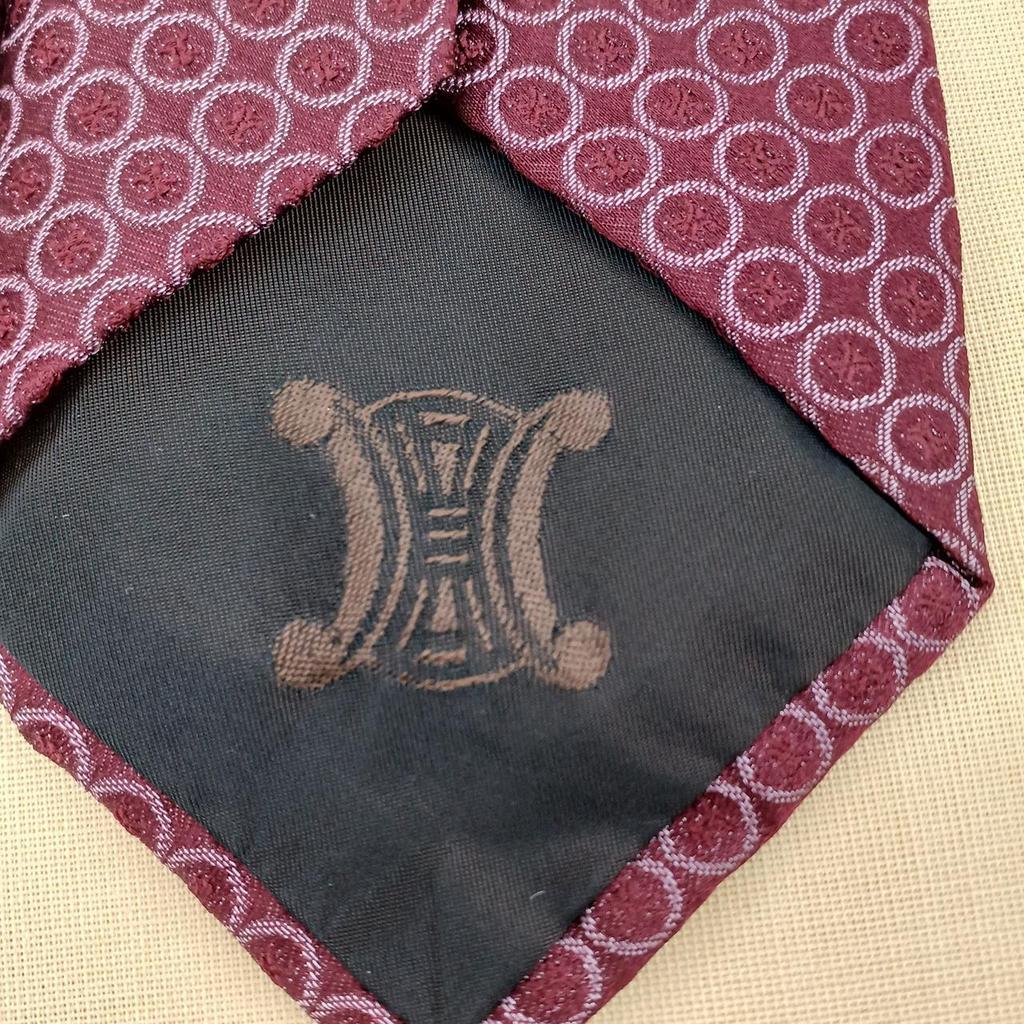 Used CELINE Jacquard Silk Tie Tie