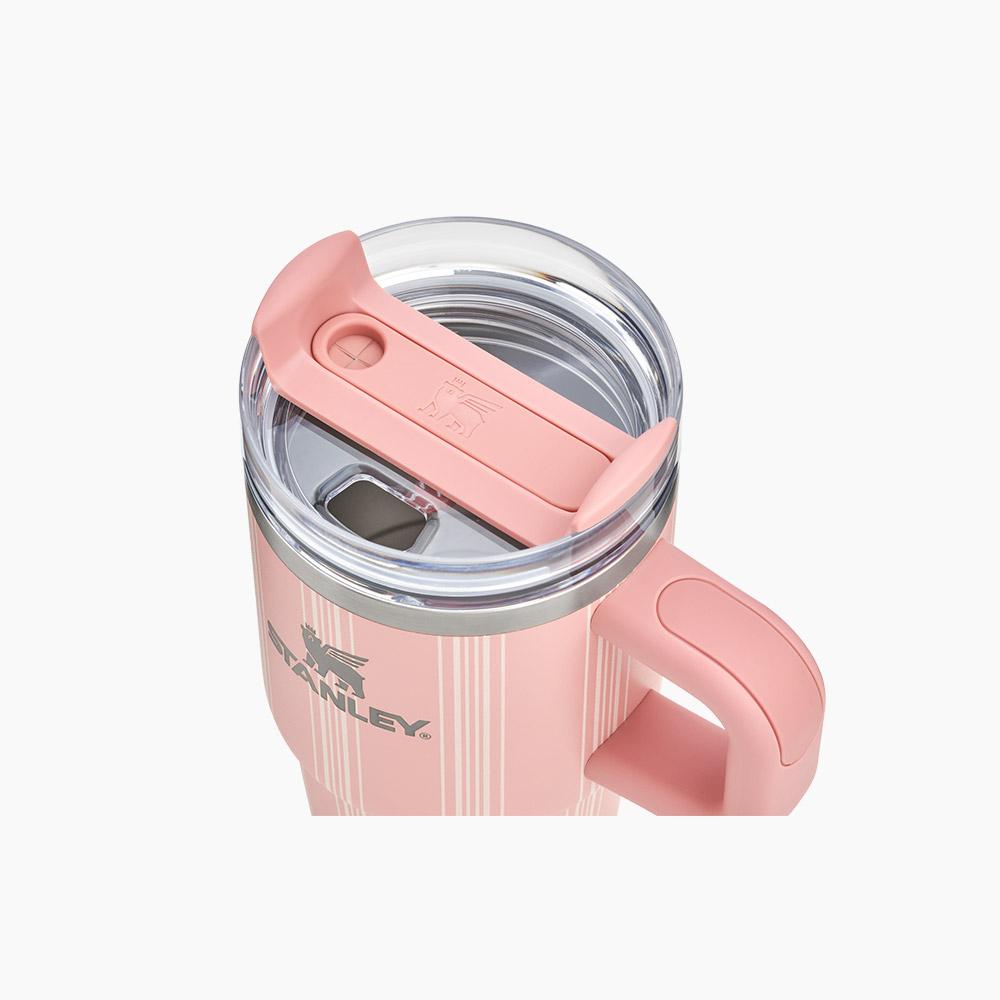 STANLEY Bicchiere Quencher H2.0 FlowState 591ml, Picnic Stripe - Rosa Pesca