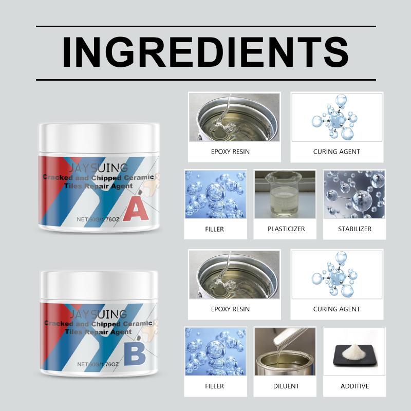 Jaysuing Tile Repair Paste,High-efficiency repair, waterproofing, and leak-stopping adhesive for detached and cracked tiles
