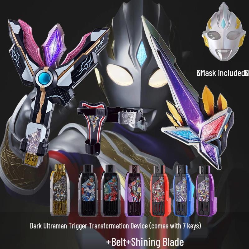 Ultraman Dark Trigger Shining Blade Henshin Ring with Victory Light Stick